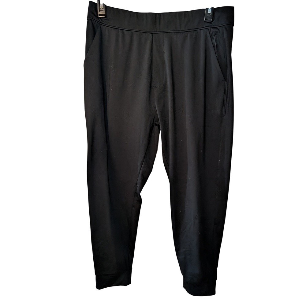 32 Degrees Heat Mens Black Thermal Jogger Pants Large Fleece Lined Activewear